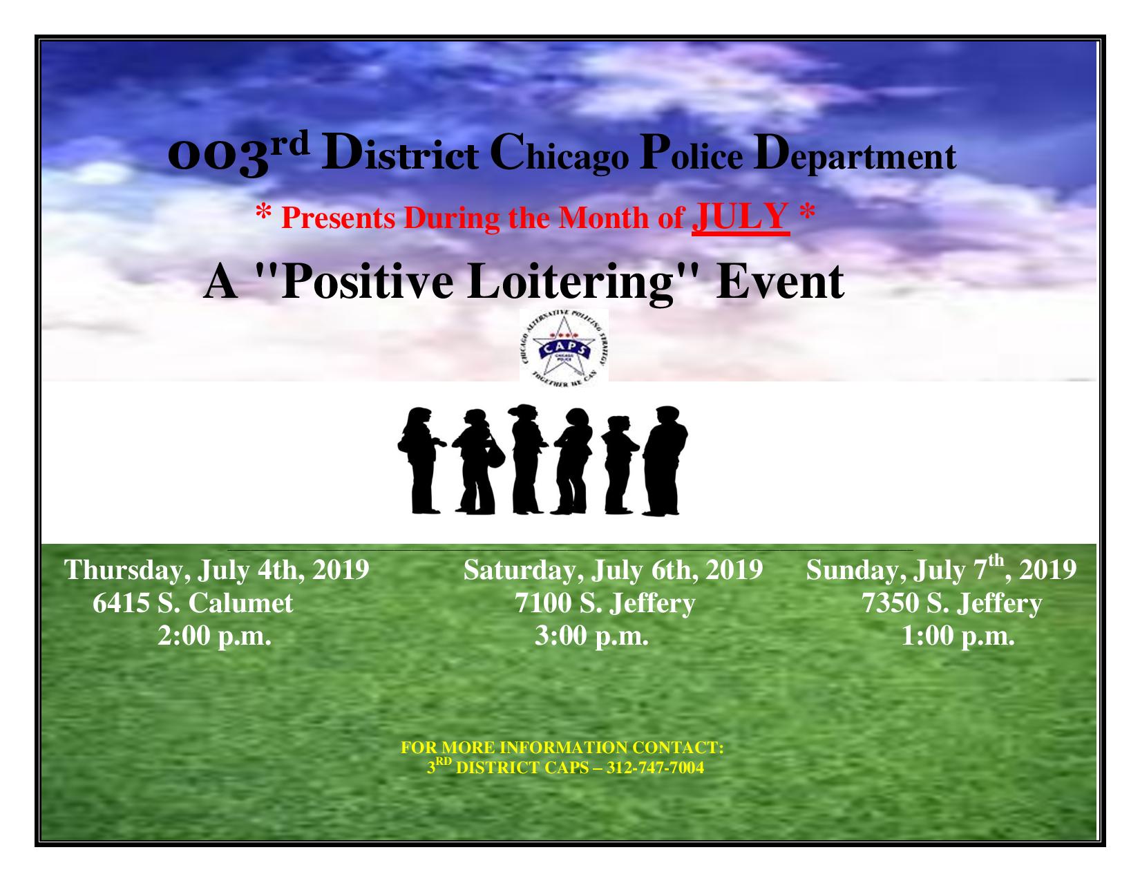 Southeast Side Community Events Services July 1st 31st 2019